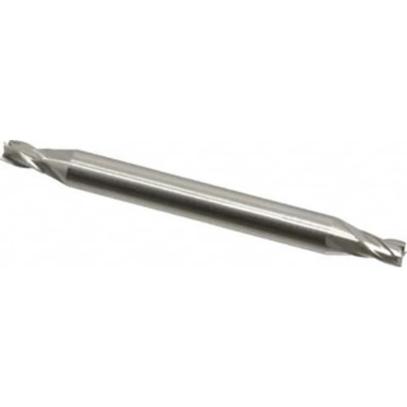 OSG 1/8, 3/16 LOC, 3/16 Shank Diam, 2 OAL, 4 Flute, Cobalt Square End Mill Double End, Uncoated, Spiral Flute, 30 Hel...
